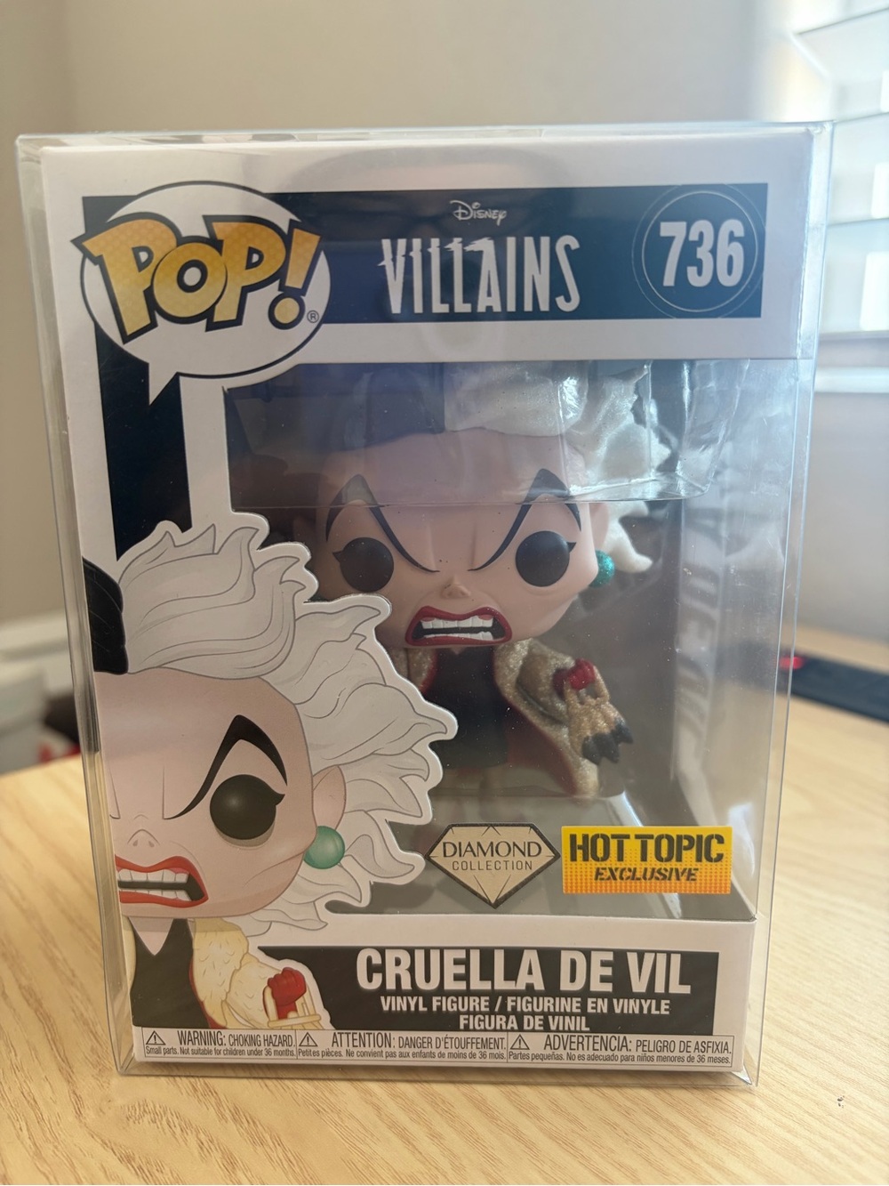 Funko Pop! Villains Cruella de Vil Vinyl Figure - Diamond Edition